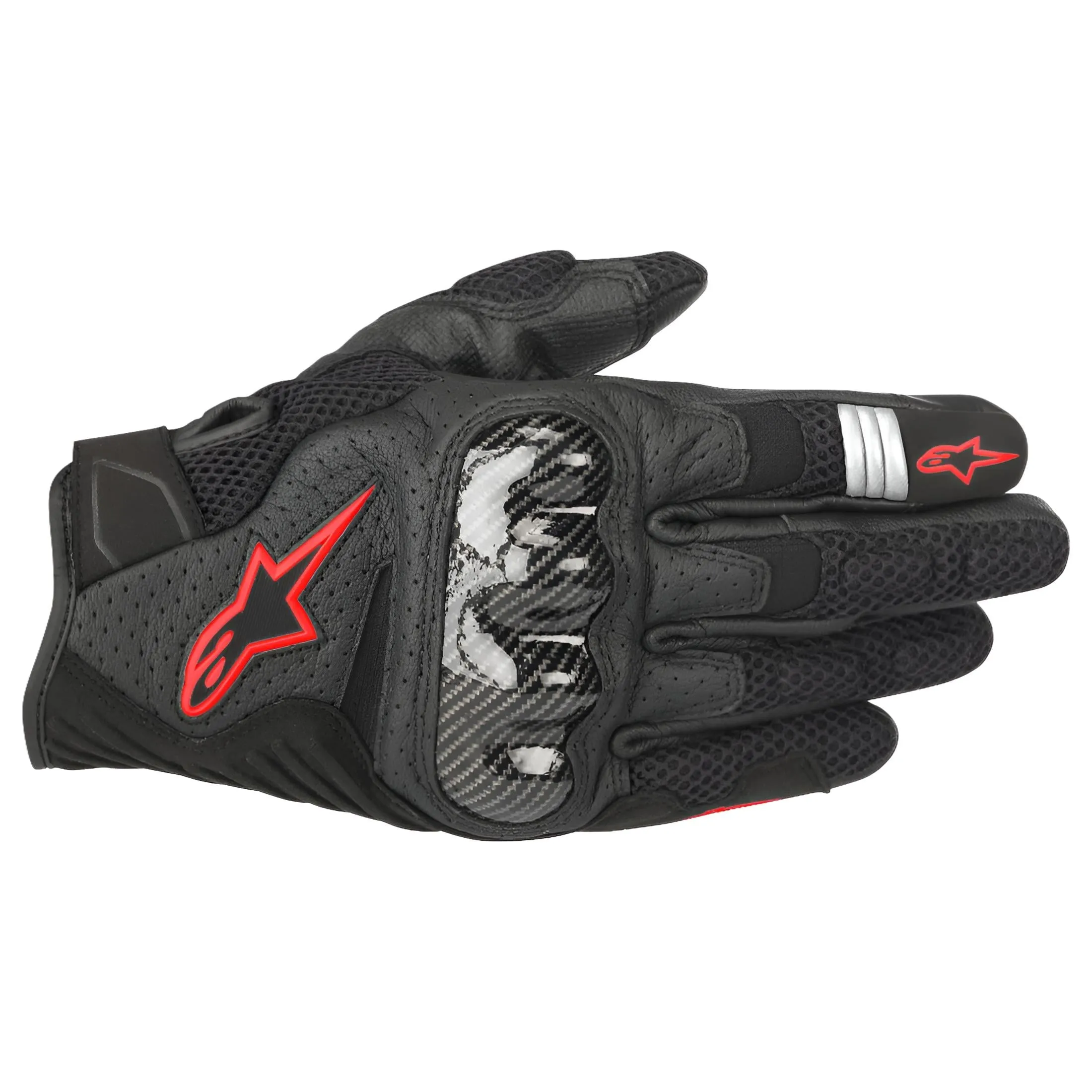 Alpinestars Men’s SMX-1 Air v2 Black and Fluorescent Red Gloves