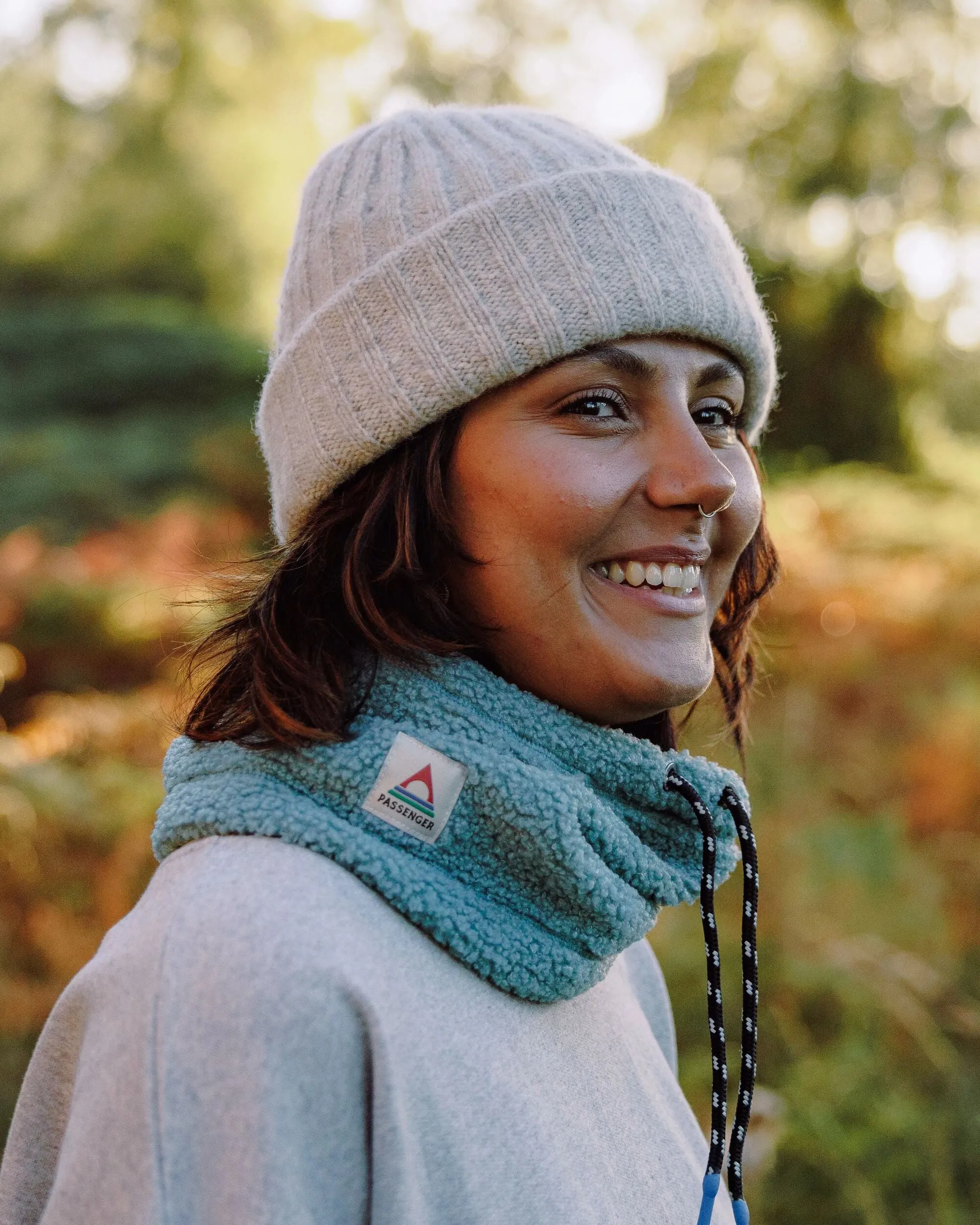 Ash Recycled Sherpa Fleece Snood - Arctic