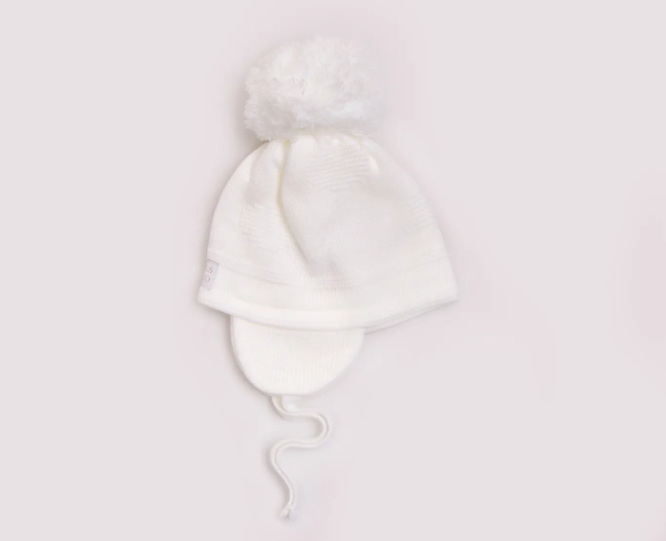 AW23 Pastels & Co Baby Kindred White Pom Pom Hat