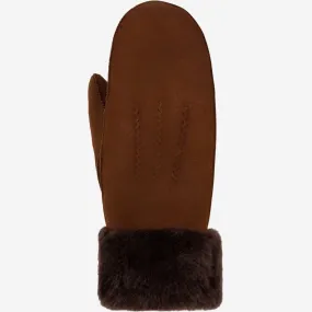 Beauvoire - suede mittens with luxurious sheep fur lining