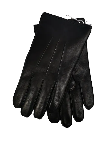 Black Leather Gloves