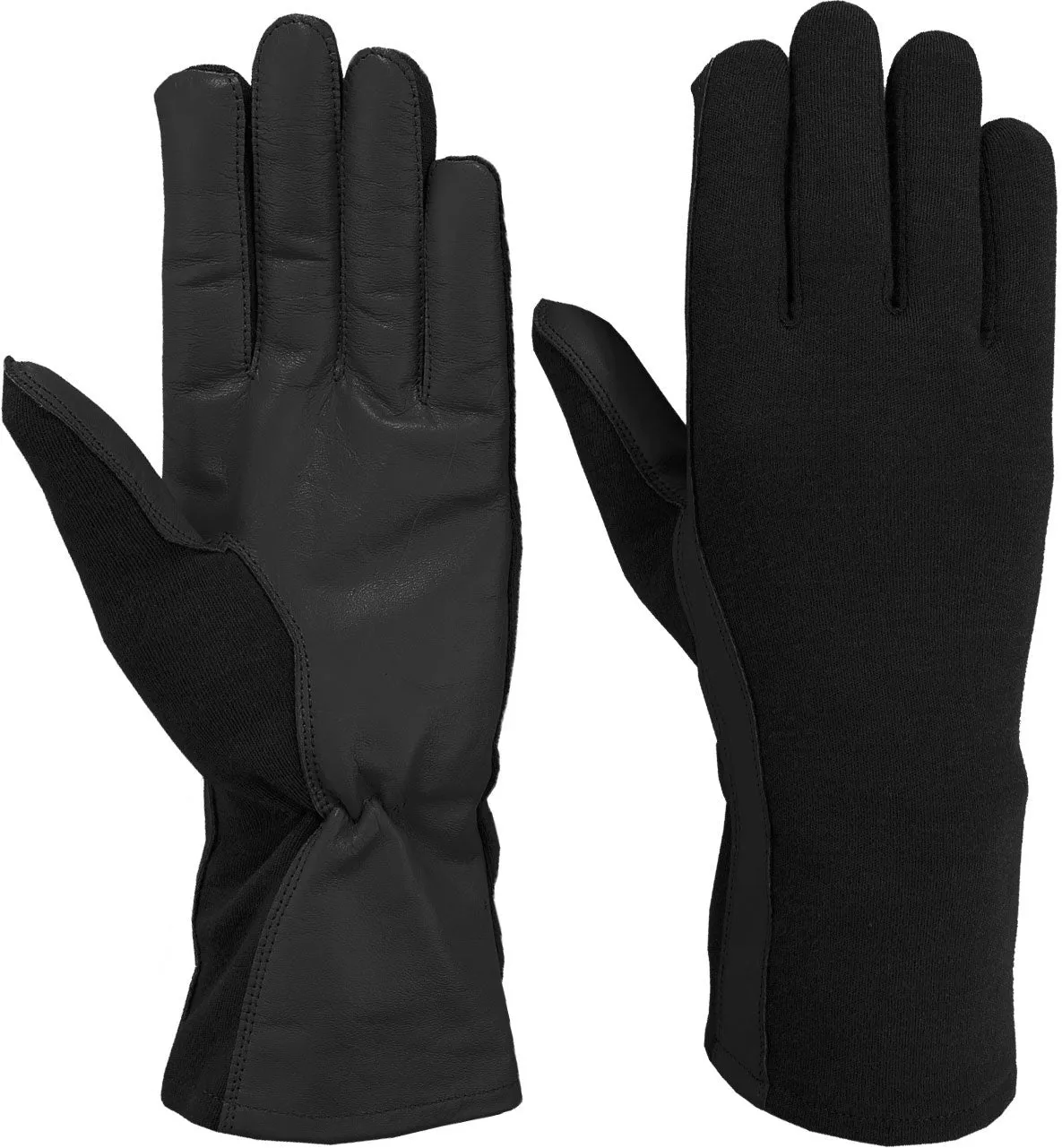 Black - Military Flame and Heat Resistant Tactical Flight Gloves