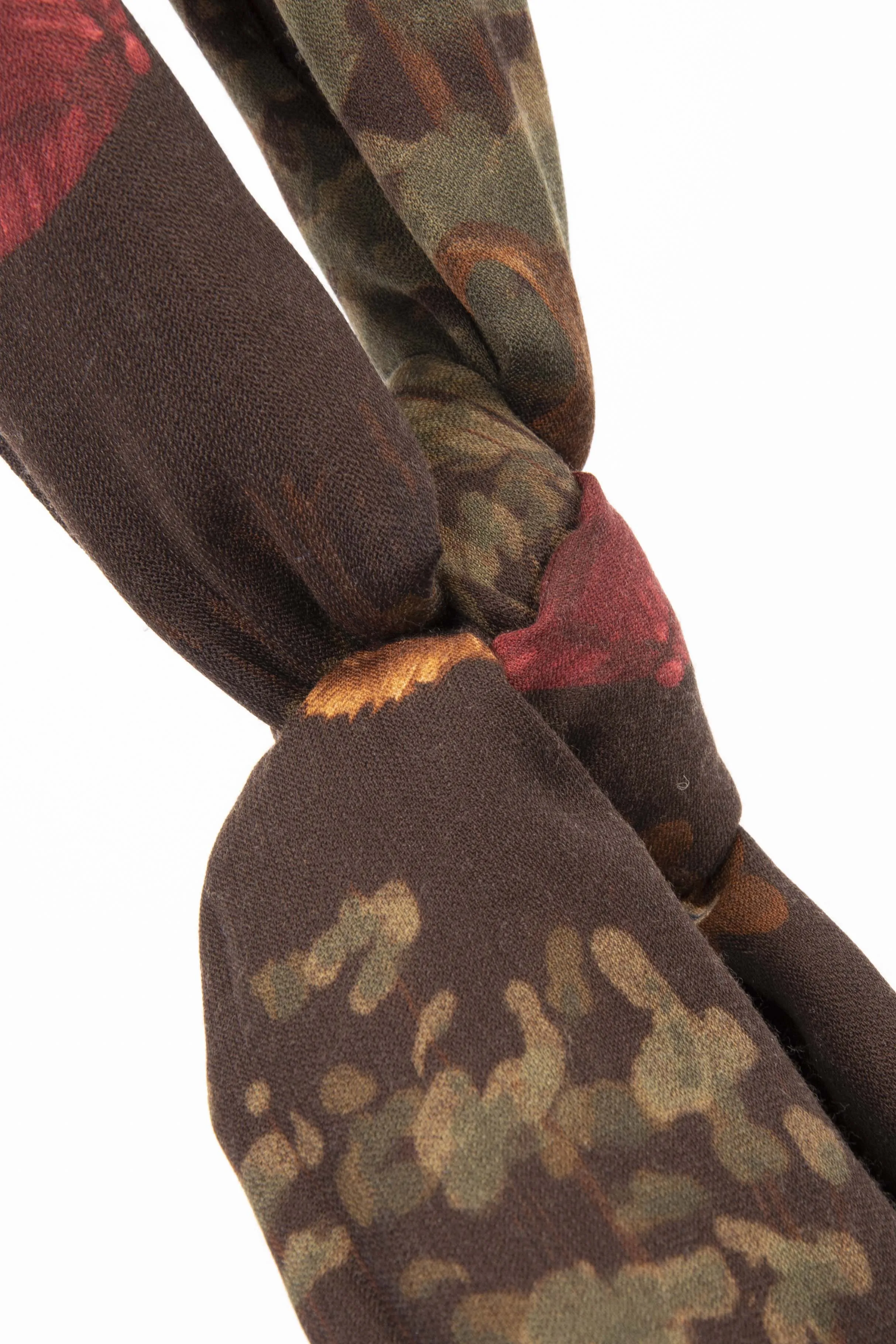 Brown Pure Italian Wool & Ultra Soft Silk Golf Scarf