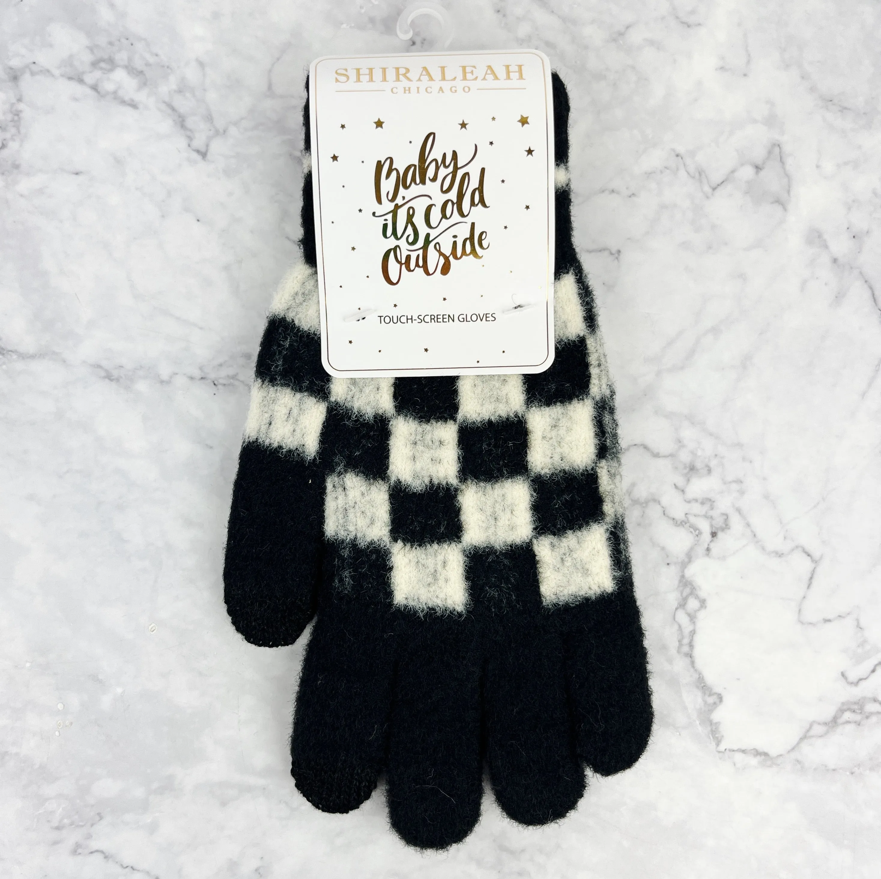 Checkered Touchscreen Gloves