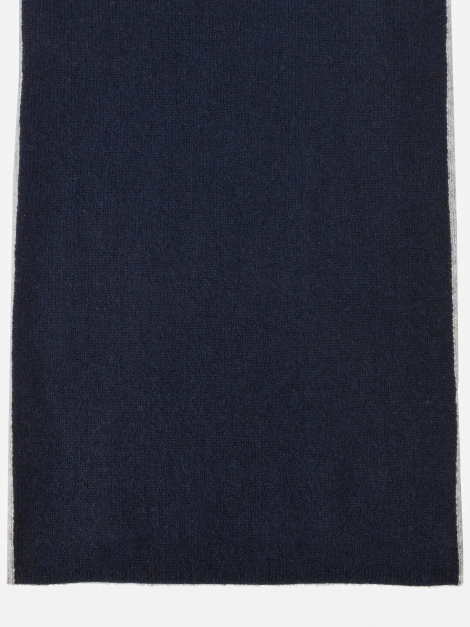 Colorblock Cashmere Scarf_Dark Navy/Light Grey