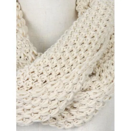 Cream Chunky Hand Knitted Snood