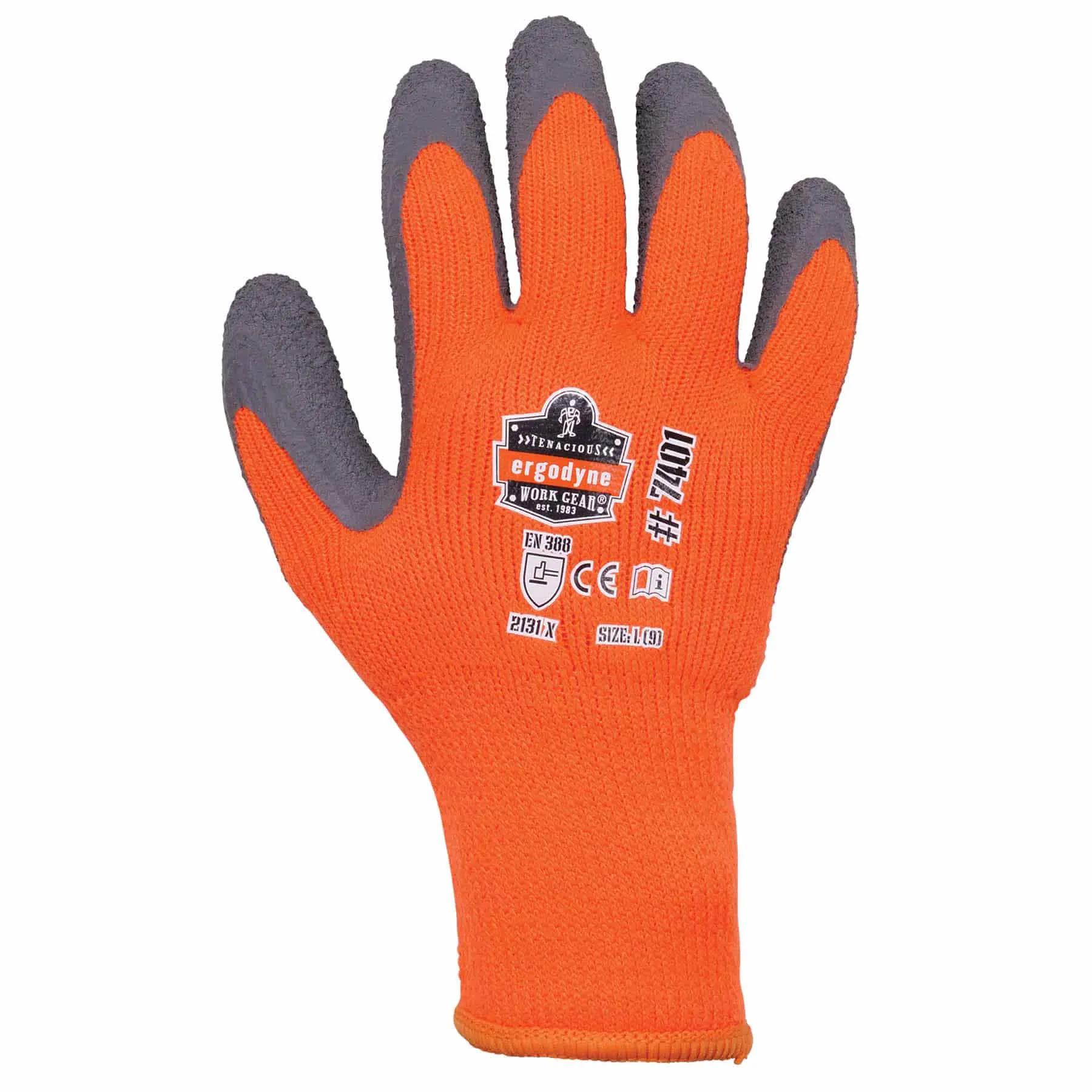 Ergodyne 17626 7401 2XL Orange Coated Lightweight Winter Gloves