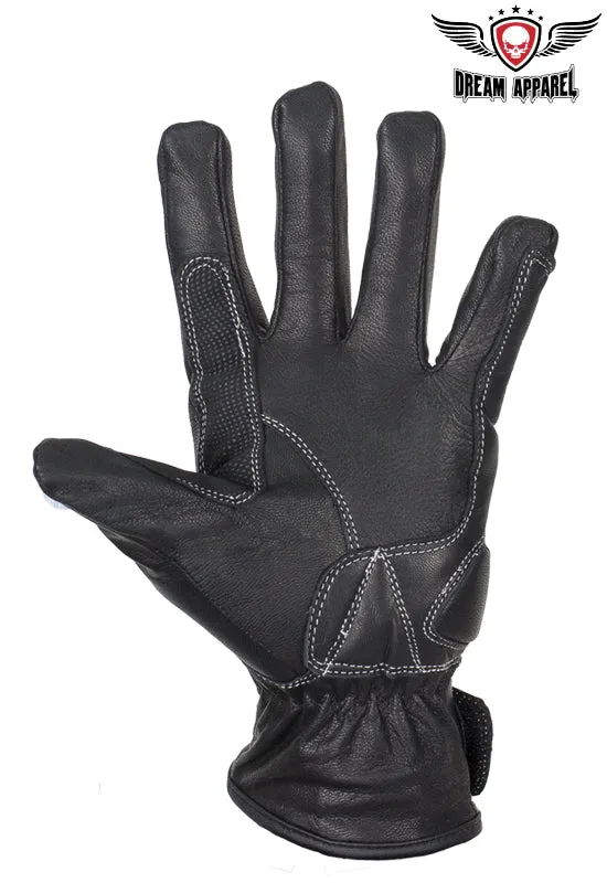 Full Finger Leather Riding Gloves