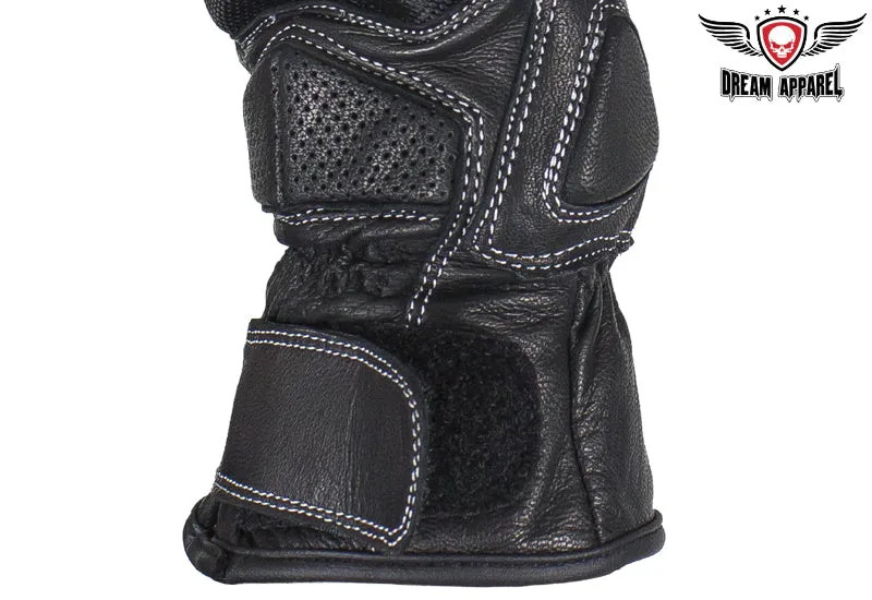 Full Finger Leather Riding Gloves