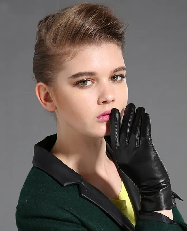 Genuine Leather Sheepskin Solid Glove