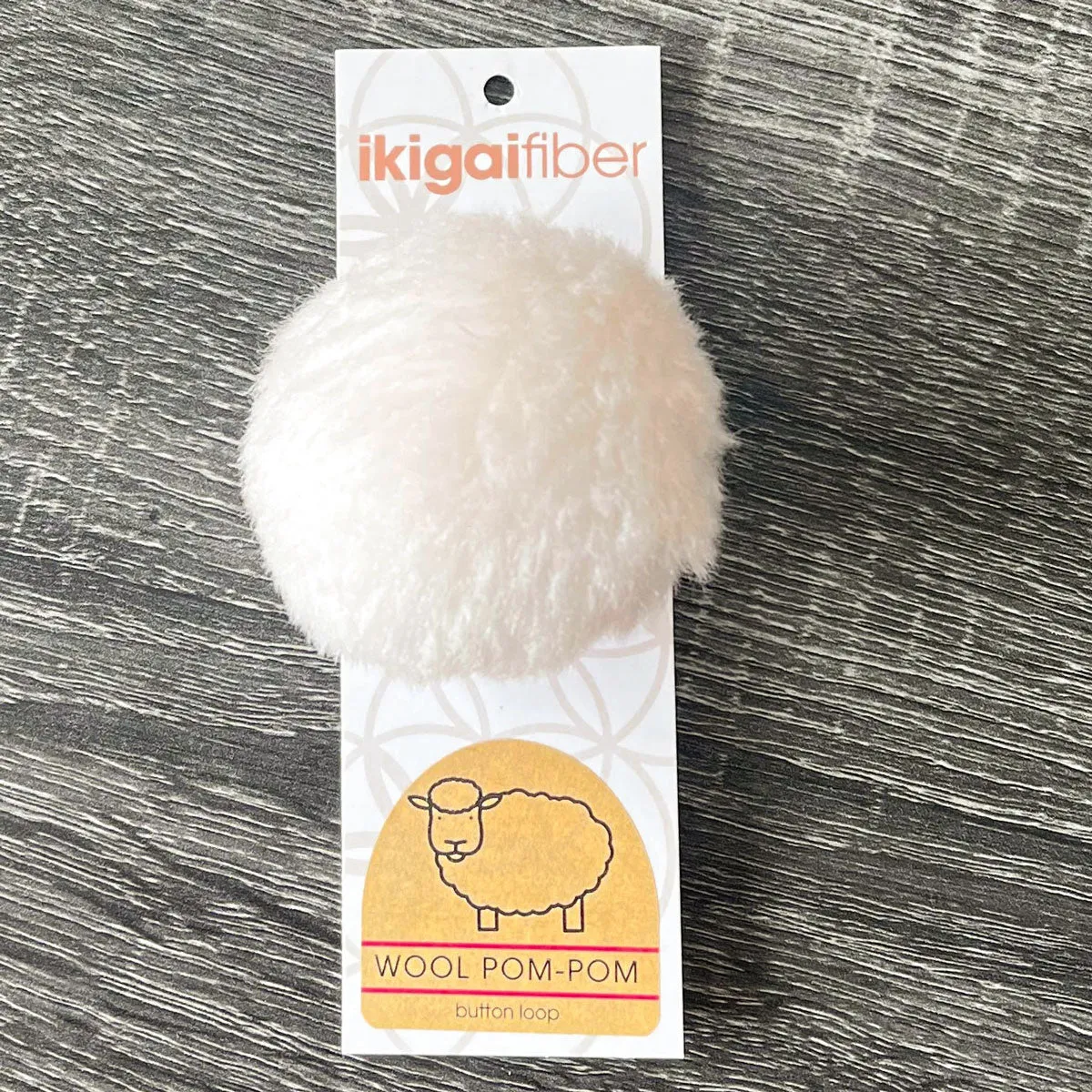 Ikigai Fiber Wool Pom Poms - Oat Wool Pom 8cm