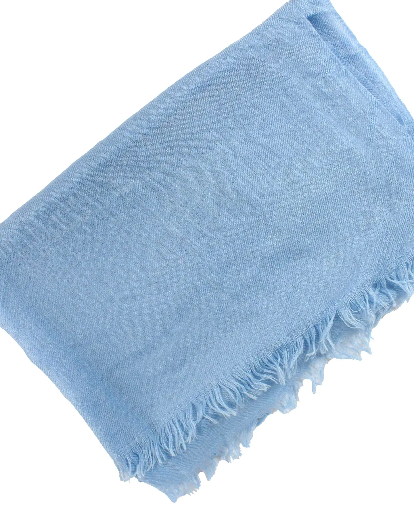 Kiton Cashmere Silk Scarf Solid Periwinkle Blue SALE