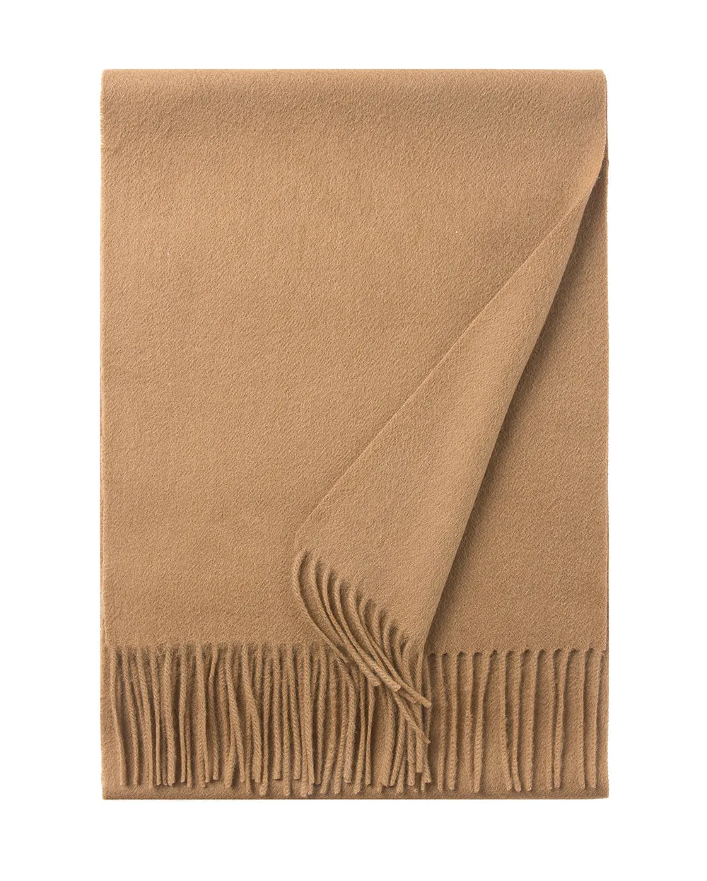 Lambswool Scarf Woven Plain Camel