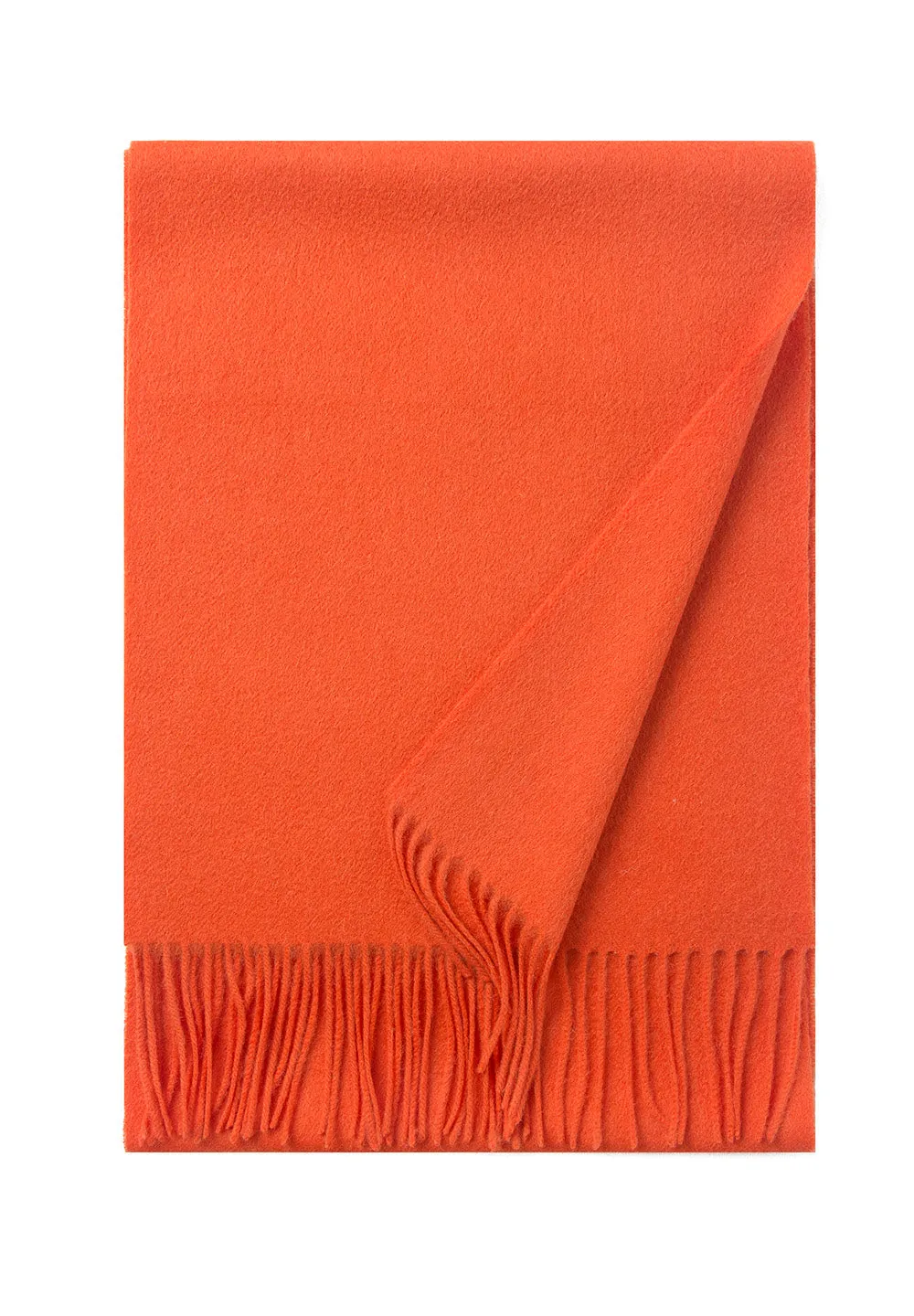 Lambswool Scarf Woven Plain Orange