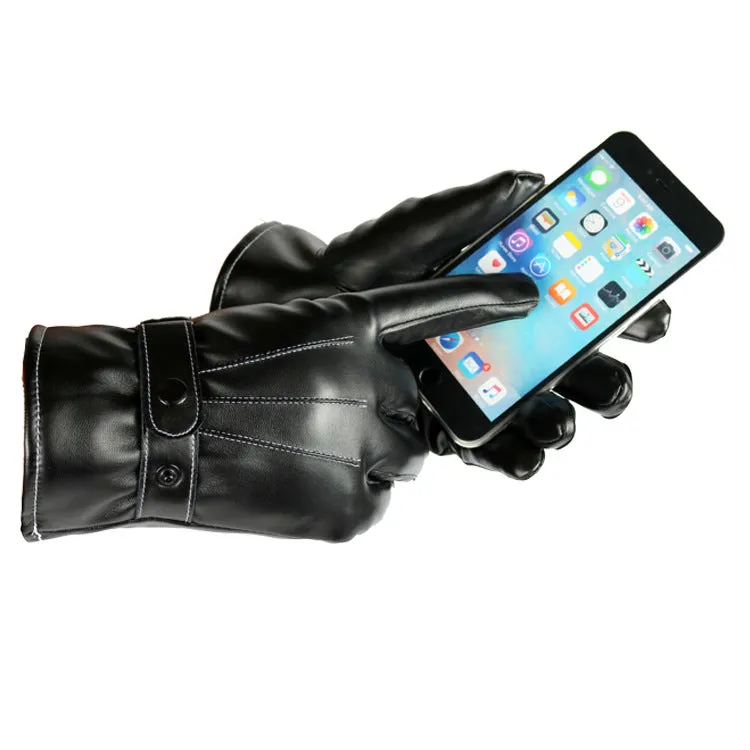 Leather touch gloves-Leather Gloves for Mens -  luxury leather gloves