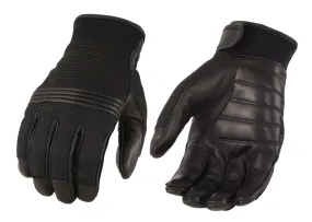 Men’s Leather/Mesh Perforated Glove w/ Gel Palm & Flex Knuckles