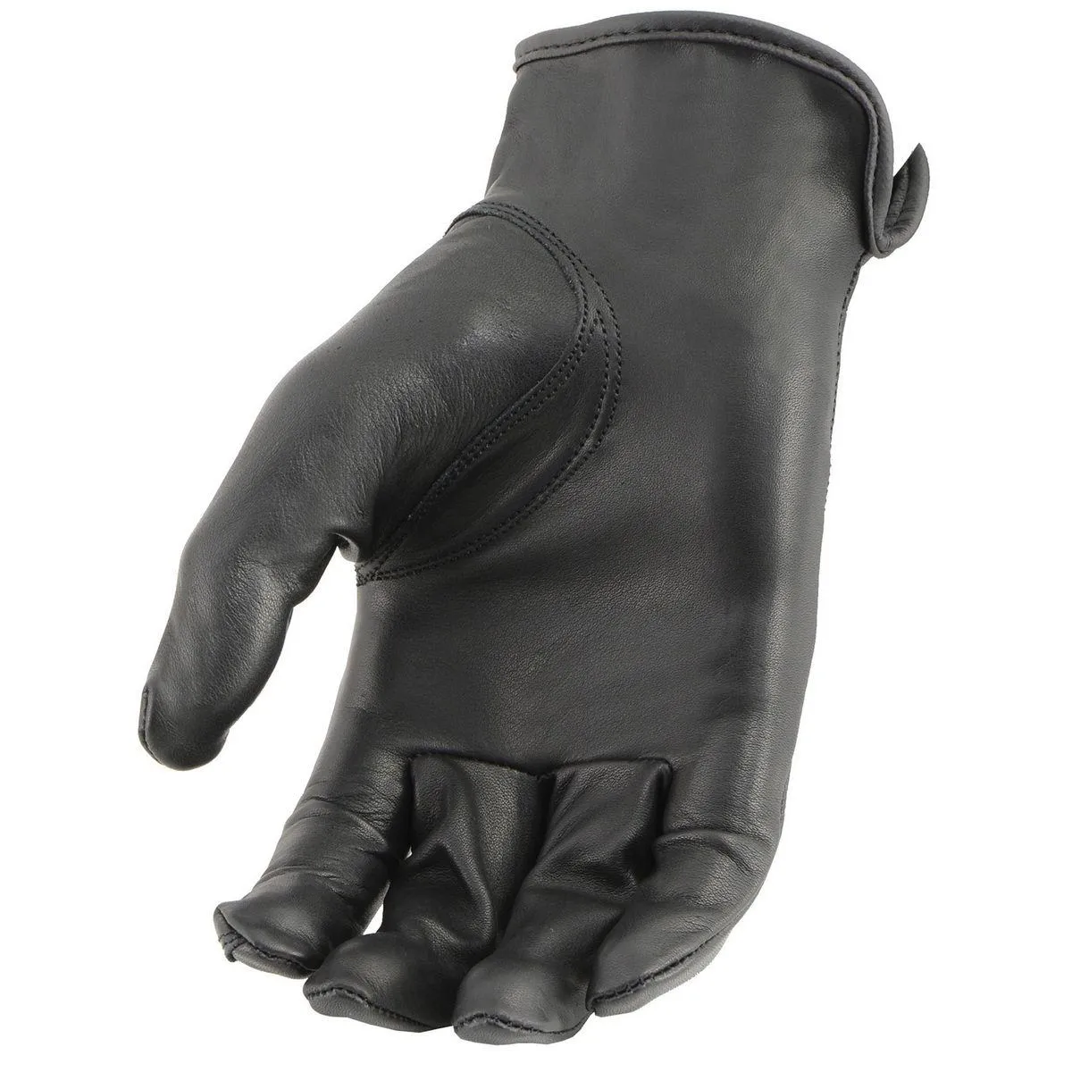 Milwaukee Leather MG7797 Women's Black ‘Cool-Tec’ Leather Motorcycle Rider Unlined Gloves W/ Sinch Wrist Closure