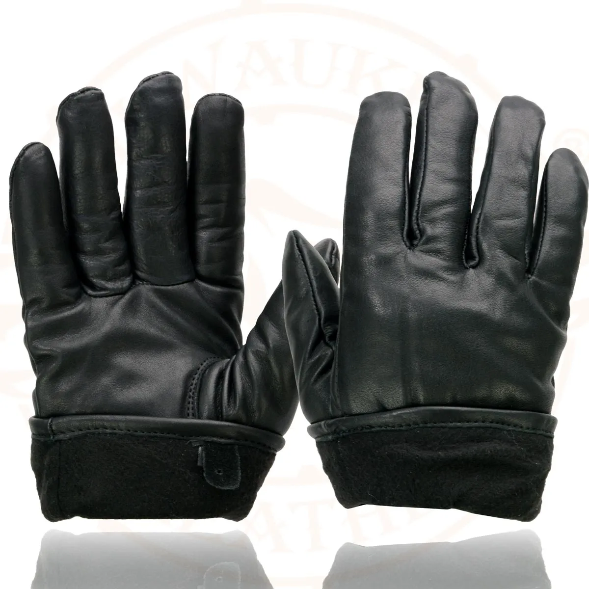 Milwaukee Leather SH734 Men's Black Thermal Lined Leather Motorcycle Hand Gloves W/ Sinch Wrist Closure