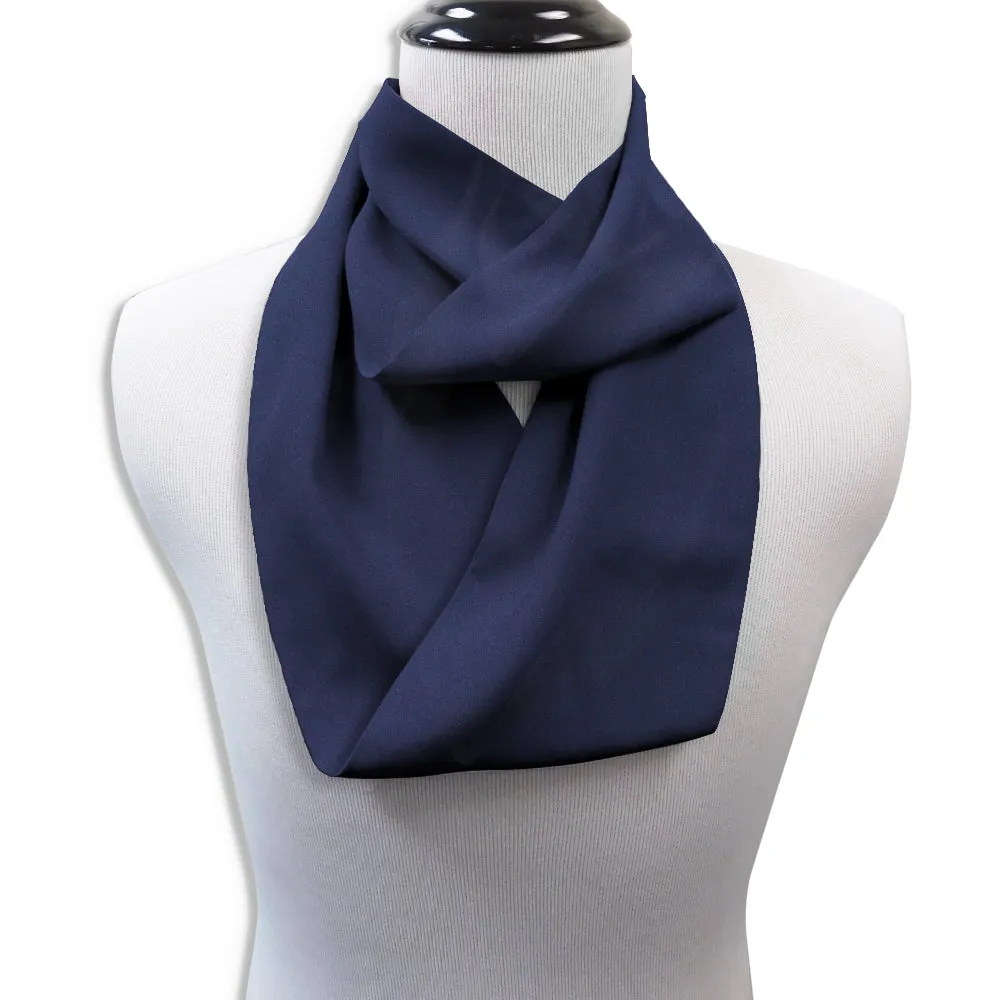 Navy Charmeuse - Infinity Scarves