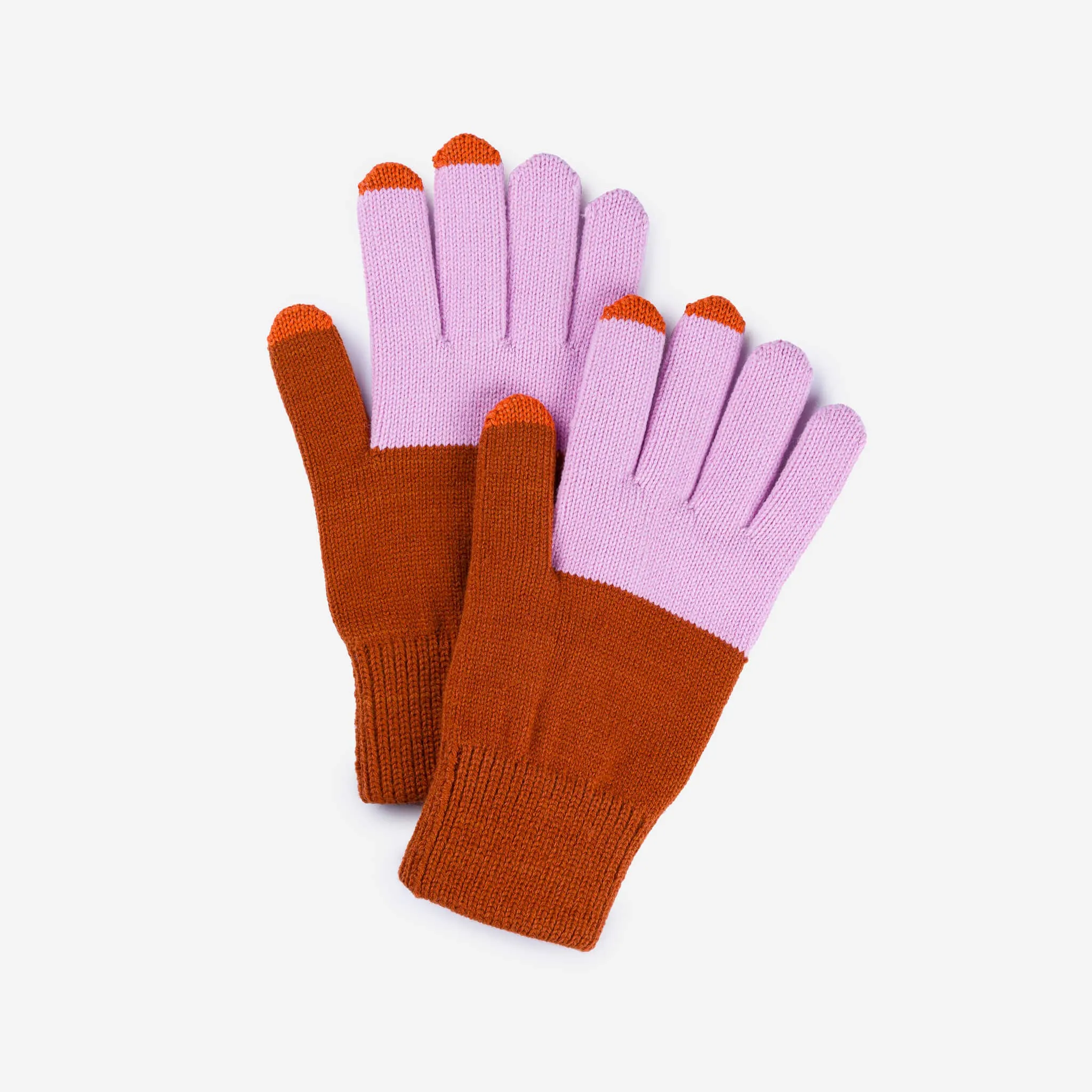 Poppy Magenta Knit Touchscreen Gloves