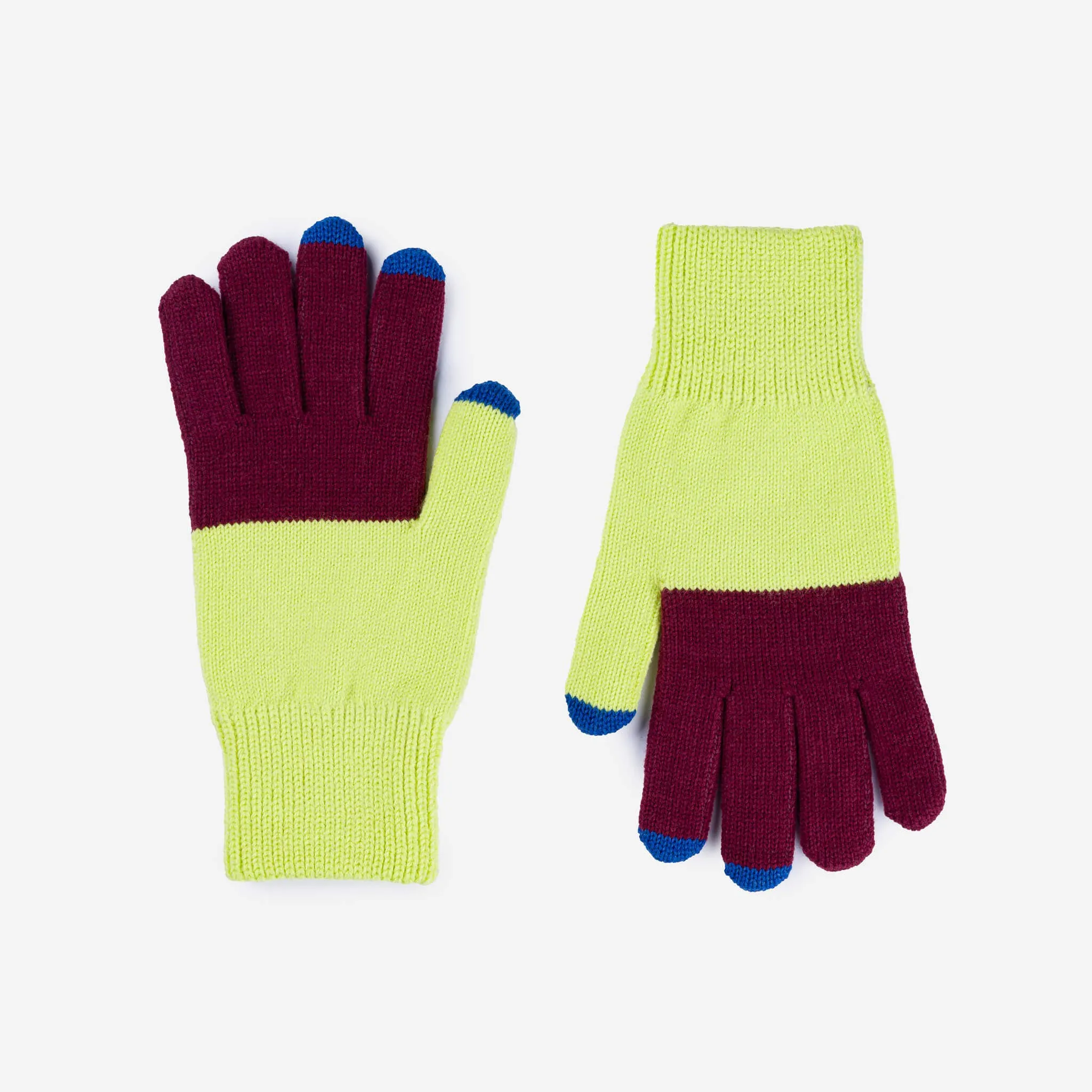 Poppy Magenta Knit Touchscreen Gloves