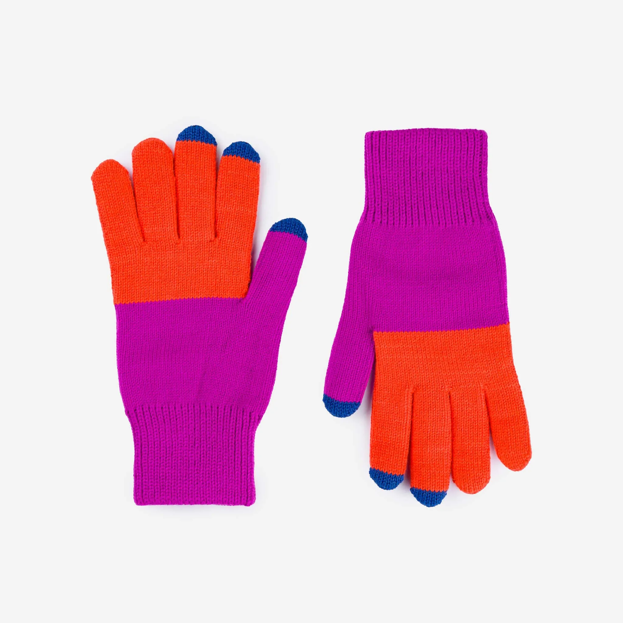 Poppy Magenta Knit Touchscreen Gloves