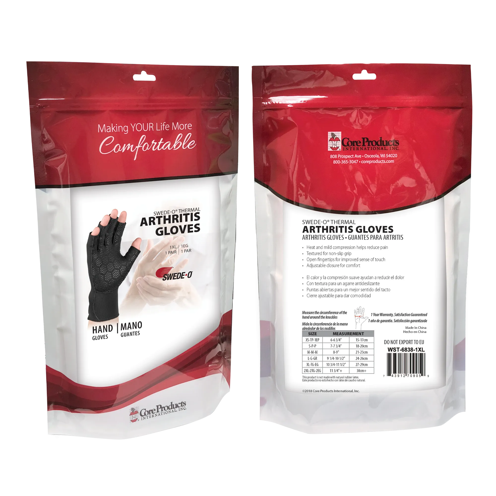 Swede-O Thermal Arthritis Gloves (pair)