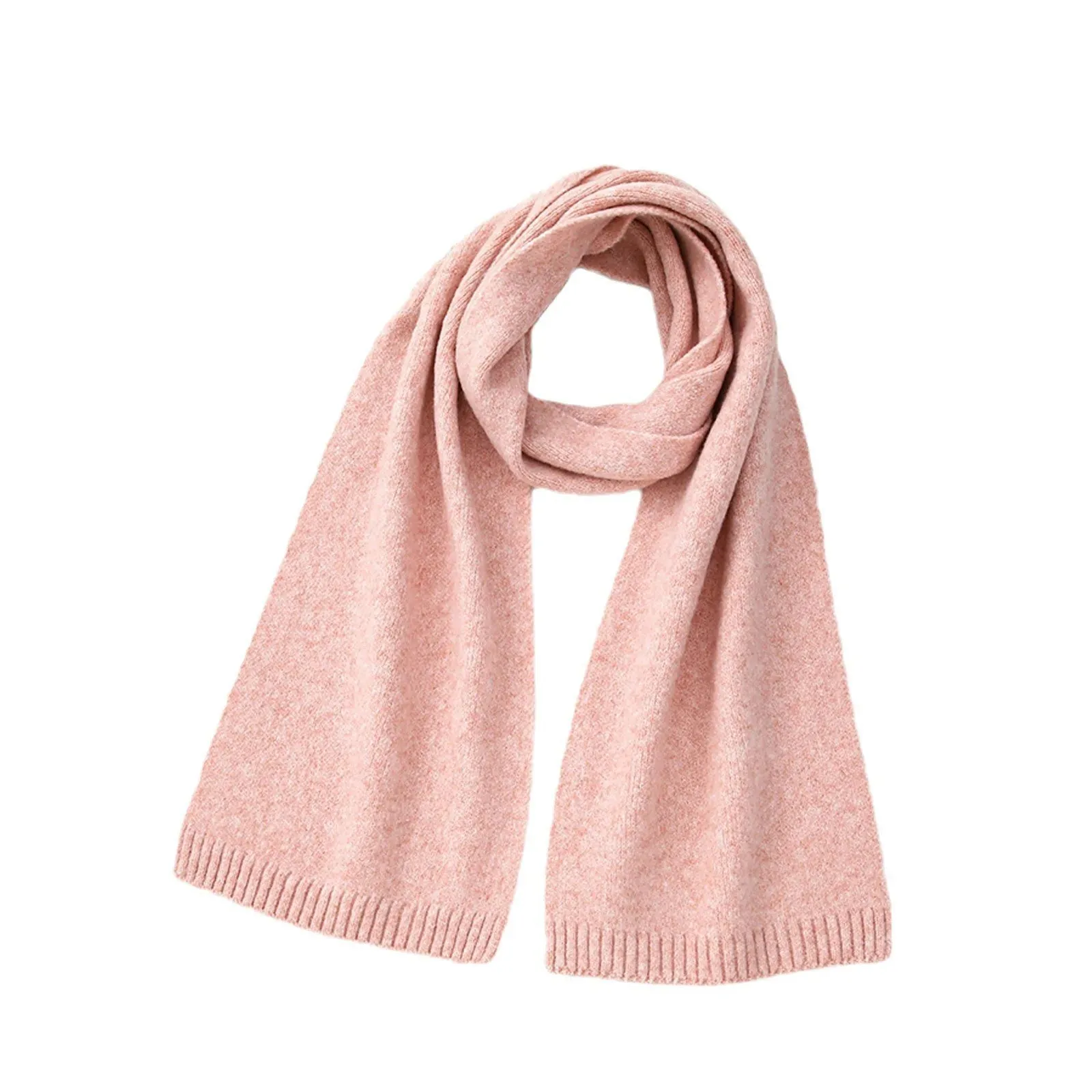 Temperament Wool Blend Solid Knitted Minimalist Imitation Cashmere Scarf