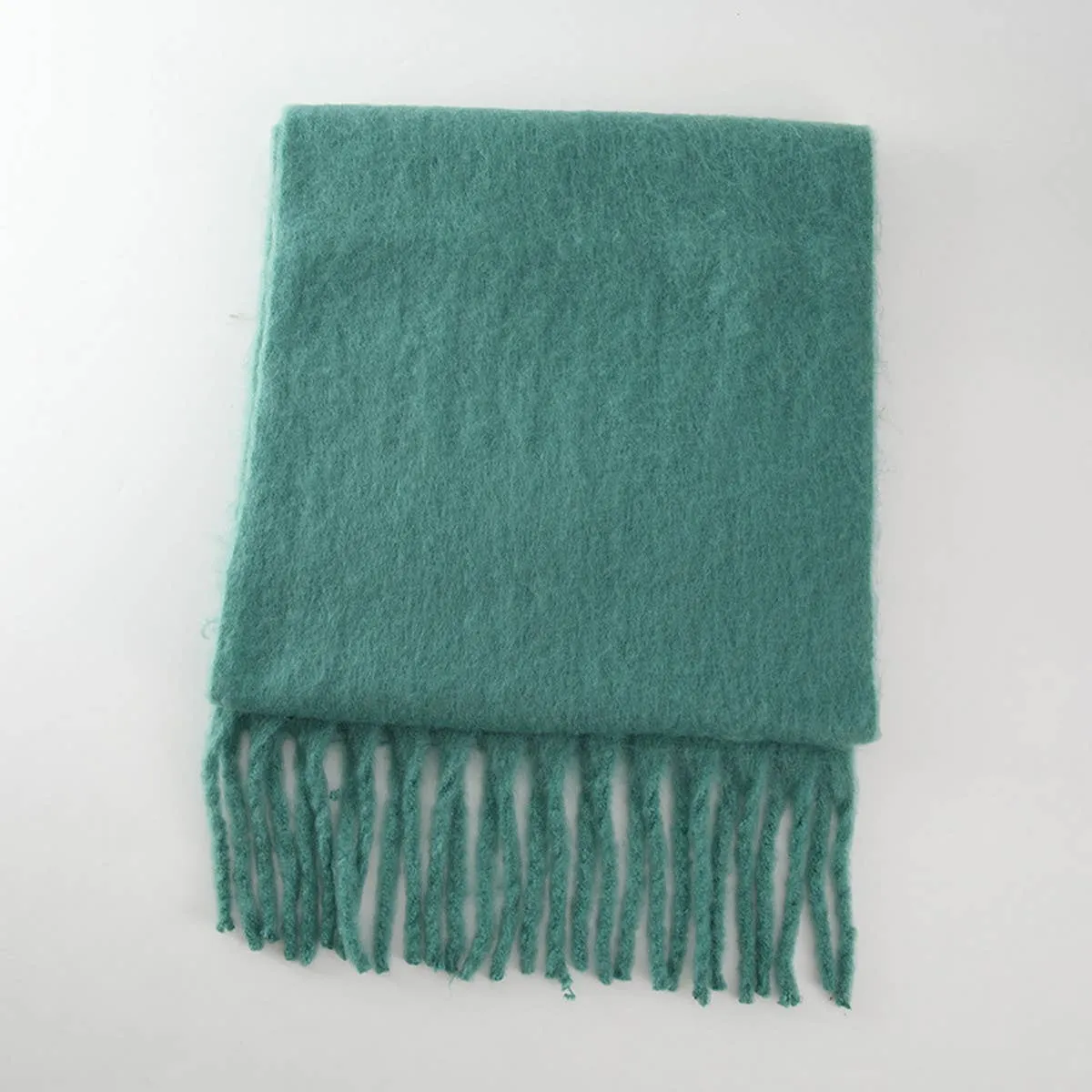 Thick Mohair Scarf - Green