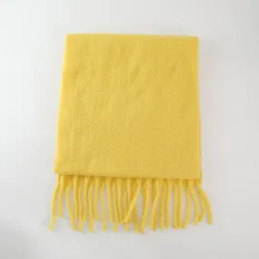 Thick Mohair Scarf - Yellow