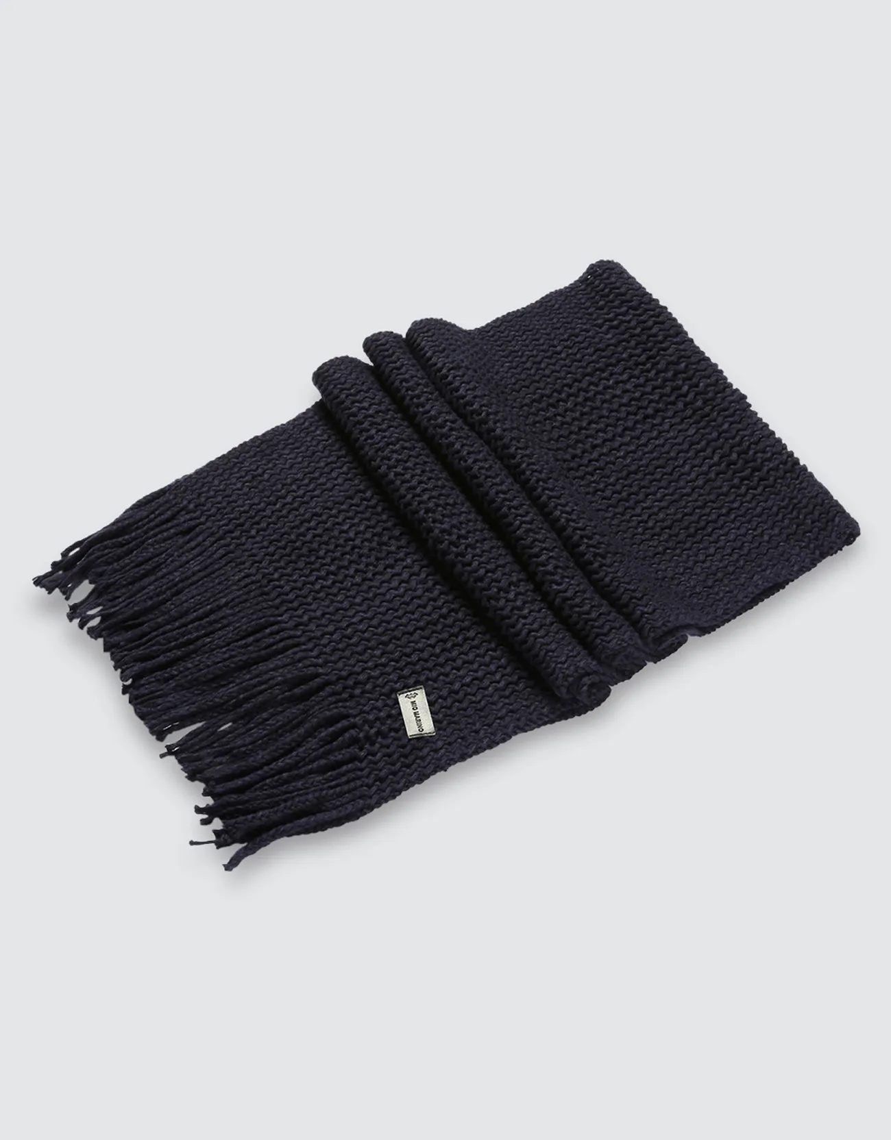 Wide Knit Ribbed Scarf