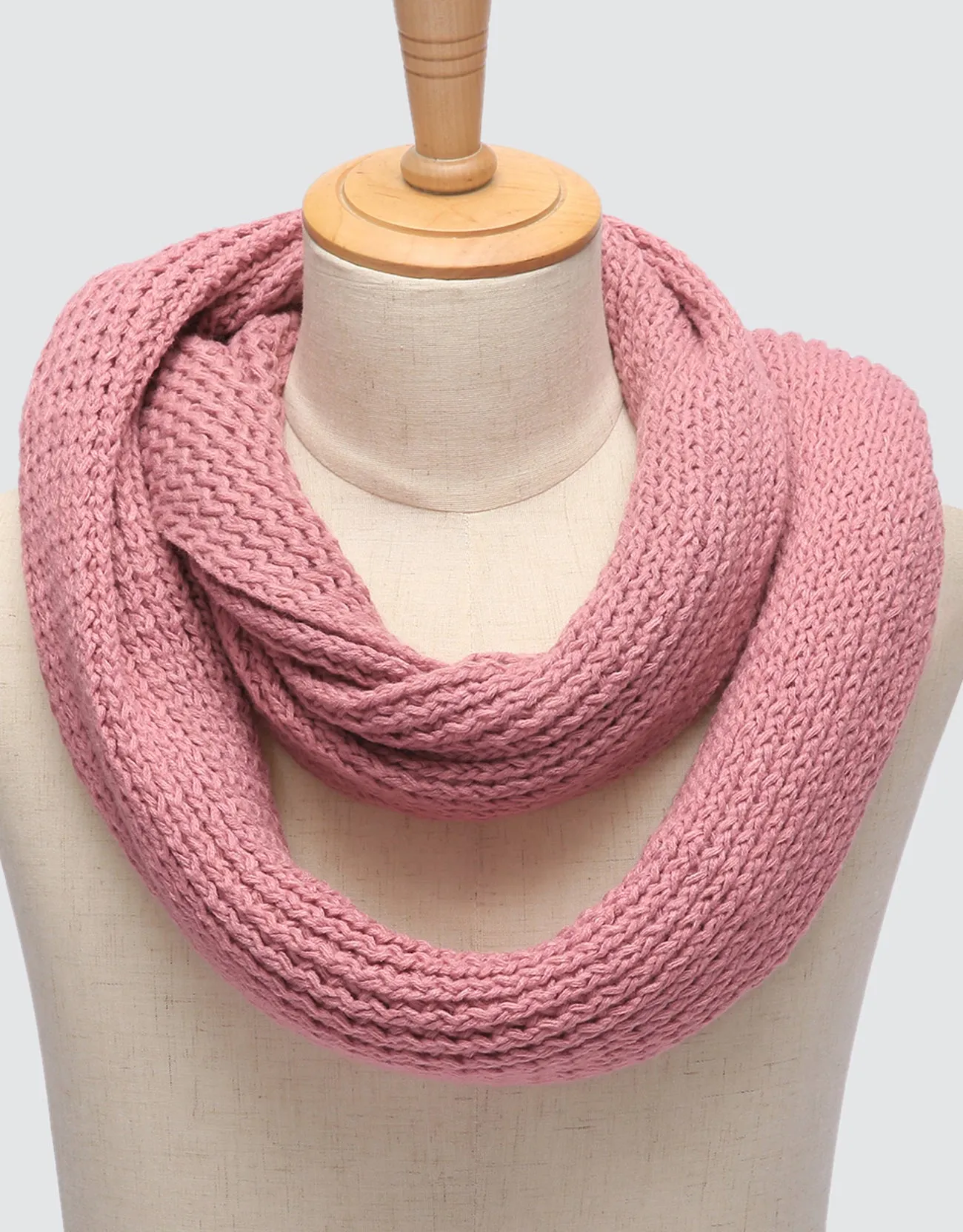 Wide Knit Ribbed Scarf