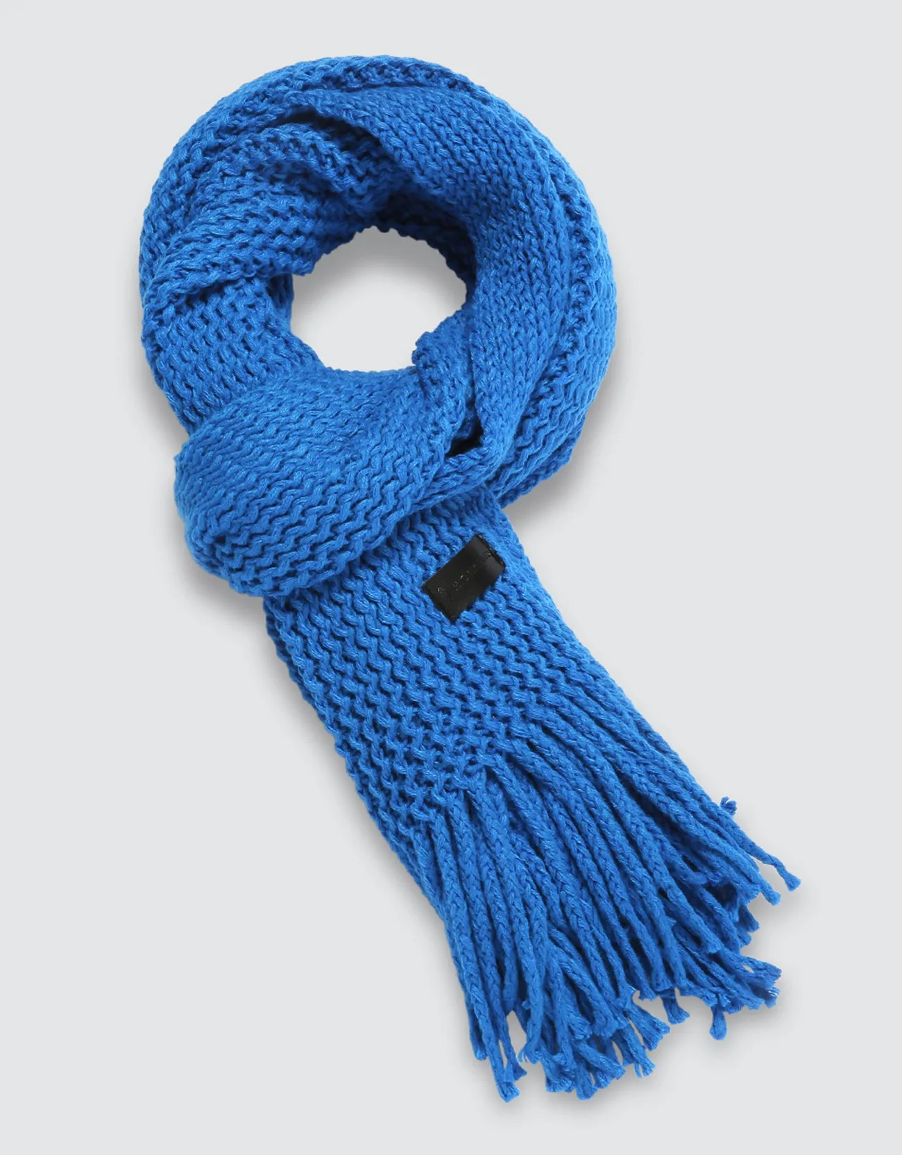 Wide Knit Ribbed Scarf