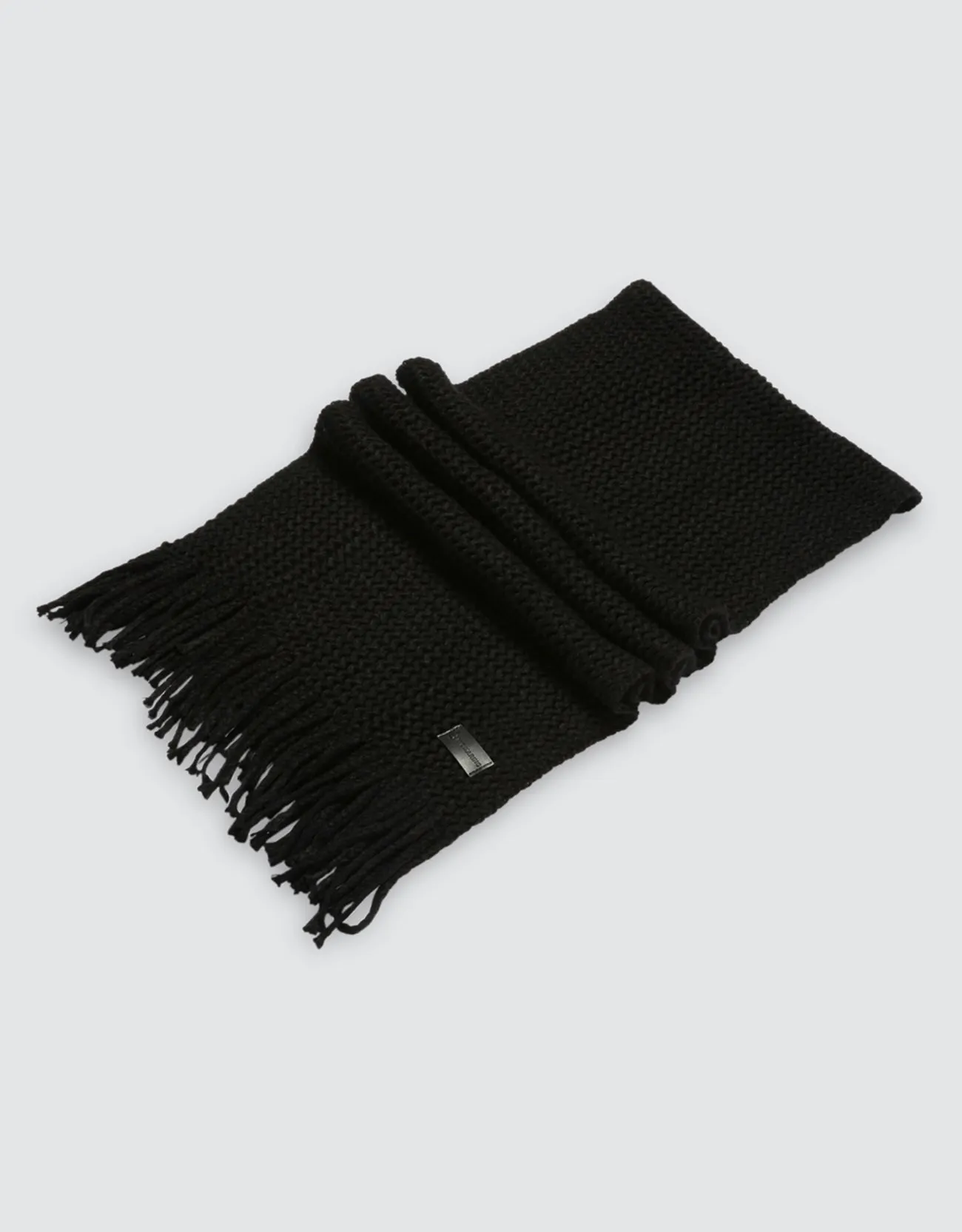 Wide Knit Ribbed Scarf