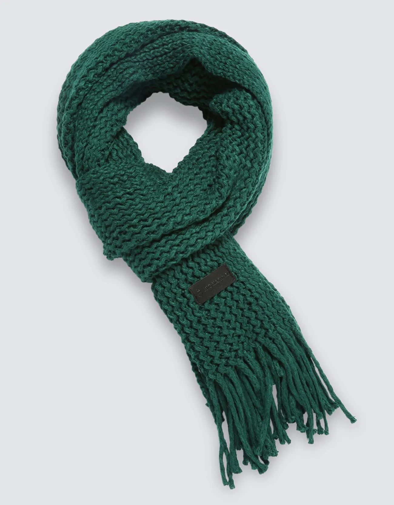 Wide Knit Ribbed Scarf