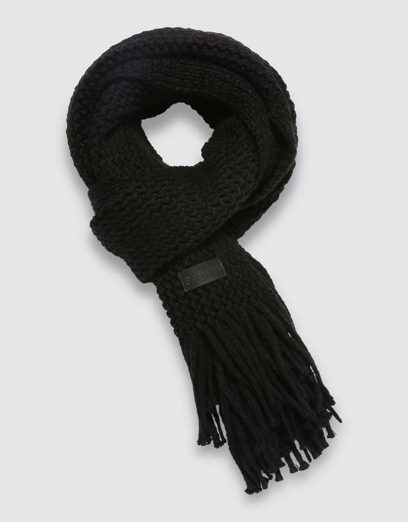 Wide Knit Ribbed Scarf