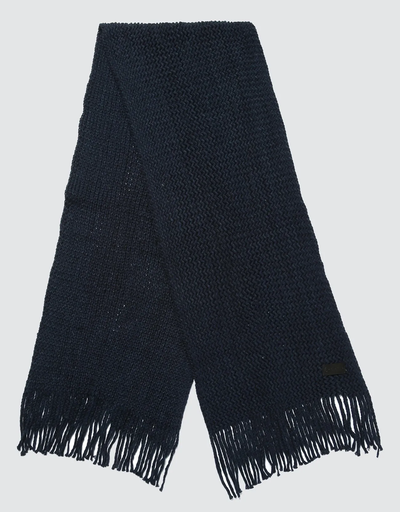 Wide Knit Ribbed Scarf