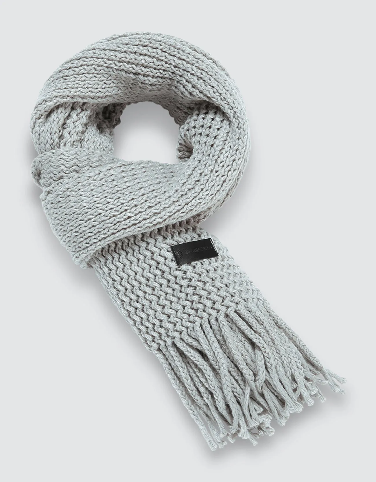 Wide Knit Ribbed Scarf