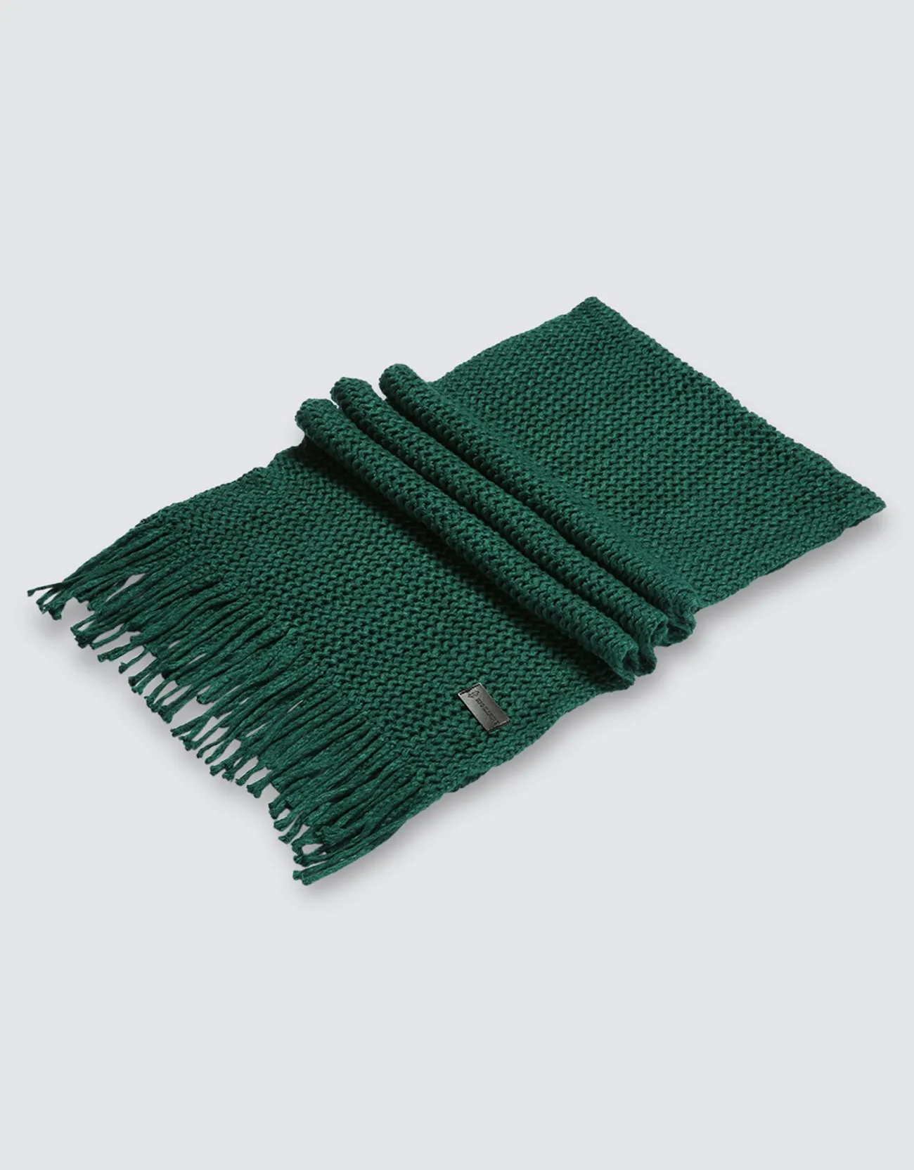 Wide Knit Ribbed Scarf