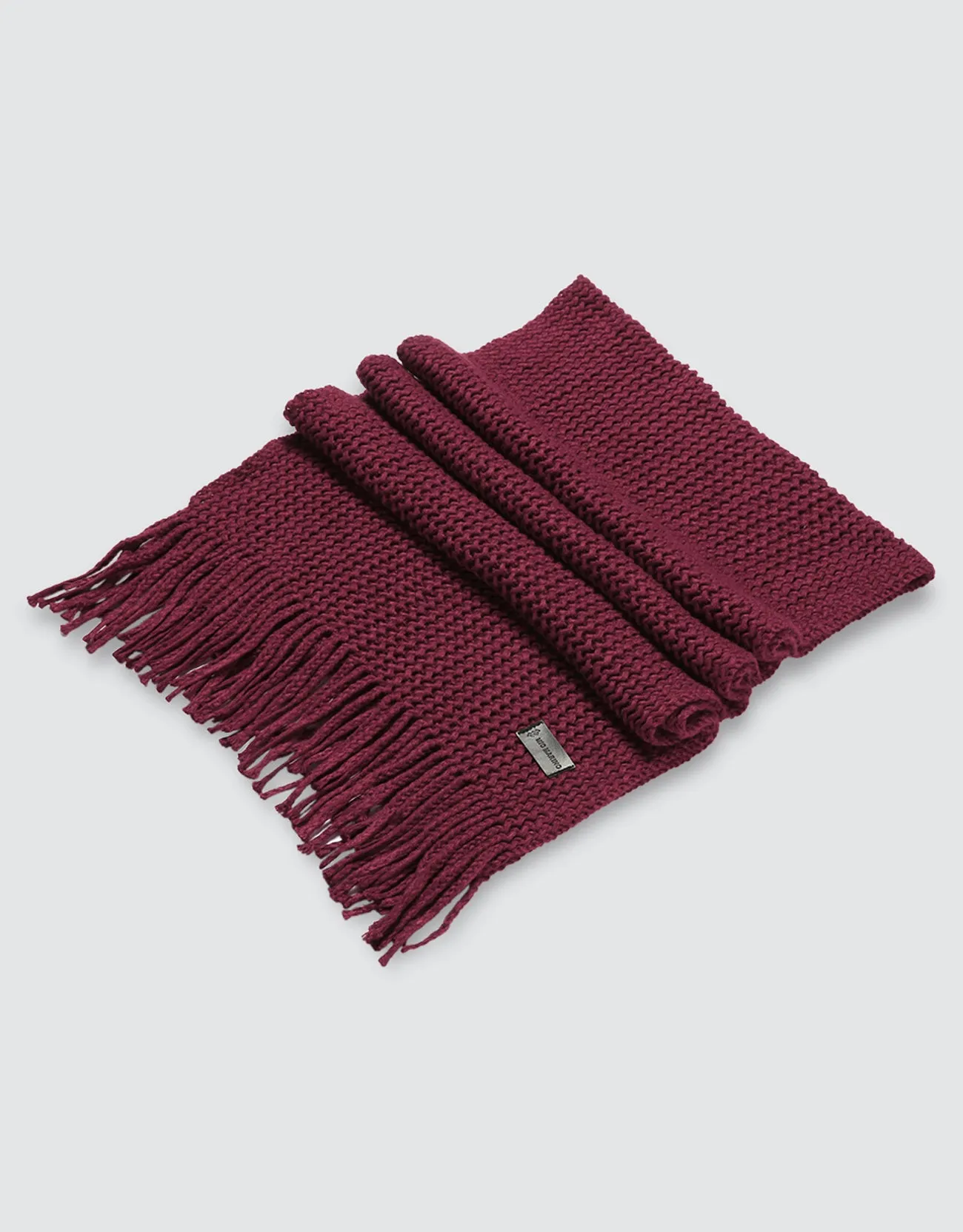 Wide Knit Ribbed Scarf